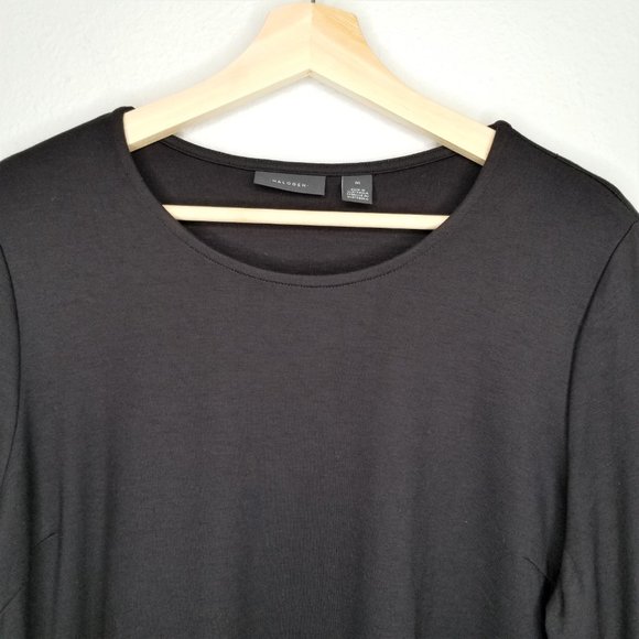 Halogen Tshirt Blouse w/ 3/4 Ruffle Sleeves & Ties - Picture 2 of 10